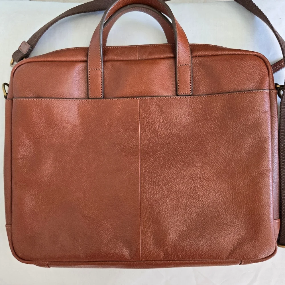 FOSSIL Leather Chesnut Brown Briefcase